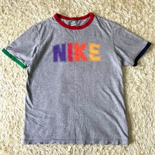 ナイキ(NIKE)のNIKE 00s Y2K カマボコ プリント リンガーt 半袖 tシャツ グレー(Tシャツ/カットソー(半袖/袖なし))