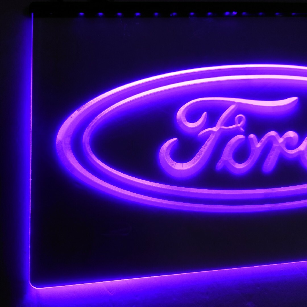 No.NE17 フォード Ford LED ネオン 看板 インテリア BAR インテリア/住まい/日用品のライト/照明/LED(その他)の商品写真