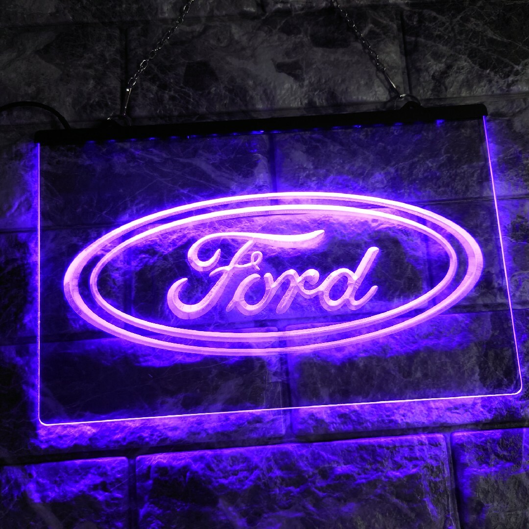 No.NE17 フォード Ford LED ネオン 看板 インテリア BAR インテリア/住まい/日用品のライト/照明/LED(その他)の商品写真