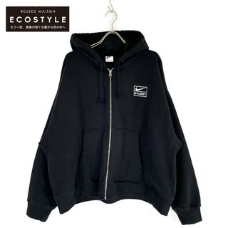 ナイキ ×STUSSY 23FW ｽﾄｰﾝｳｫｯｼｭ ﾌﾘｰｽ ｼﾞｯﾌﾟ ﾌｰﾃﾞｨｰ XL