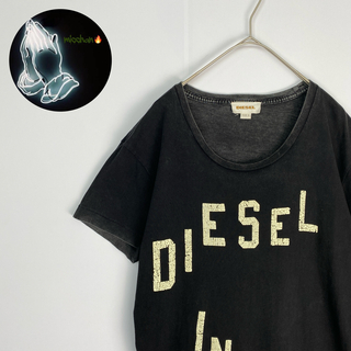 ディーゼル(DIESEL)のディーゼル　半袖Tシャツ　ロゴデザイン　黒(Tシャツ/カットソー(半袖/袖なし))