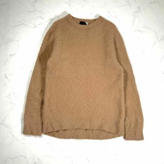 エイトン(ATON)の【極美品】ATON エイトン　ファーカシミヤ　シャギーニット　キャメル　セーター(ニット/セーター)