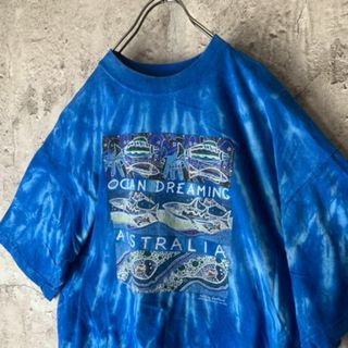 サンタモニカ(Santa Monica)のno422 グッドプリント　オーバサイズ　好配色　Tシャツ　古着(Tシャツ/カットソー(半袖/袖なし))