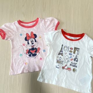 ギャップキッズ(GAP Kids)のGAP♡ ミニー&エッフェル塔 Tシャツ　2枚セット(Tシャツ/カットソー)