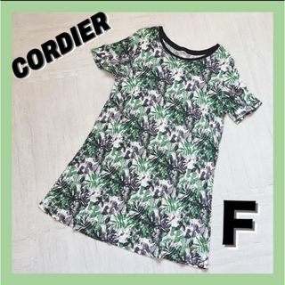 CORDIER - CORDIER 麻100％ チュニック　トップス　ミニワンピ　半袖　フリーサイズ