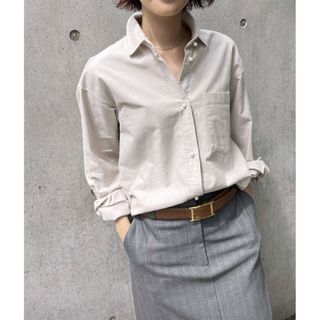 スピックアンドスパン(Spick & Span)の【未使用】Spick and Spanオックスベーシックパールボタンシャツ(シャツ/ブラウス(長袖/七分))