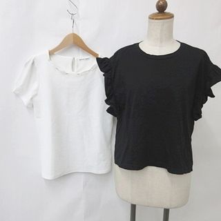 ザラ(ZARA)のザラ ZARA HEALTHY KAREN カットソー 2枚セット 黒 白 L(その他)