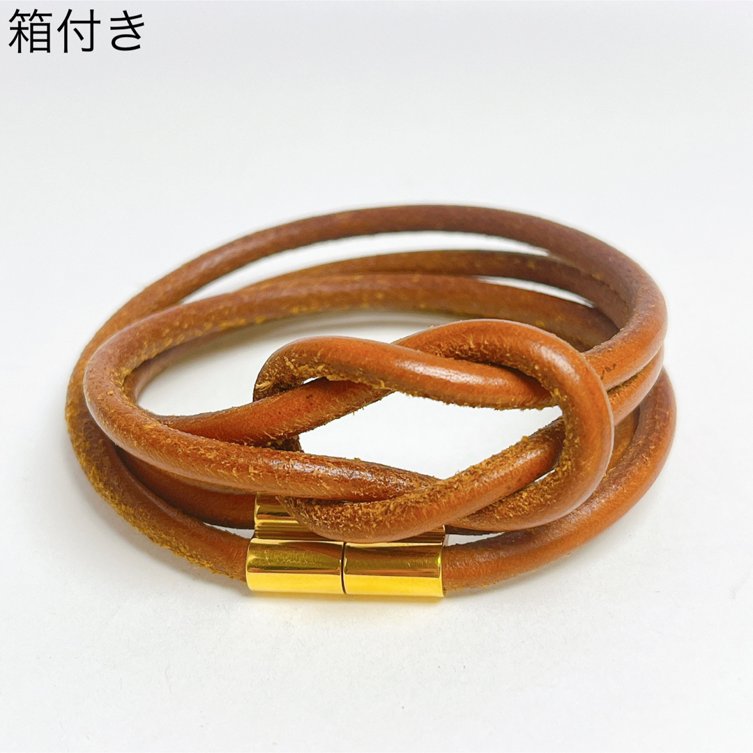 Hermes(エルメス)の709 エルメス　ヘラクリード　レザー　ブレスレット　チョーカー　ゴールド レディースのアクセサリー(ブレスレット/バングル)の商品写真