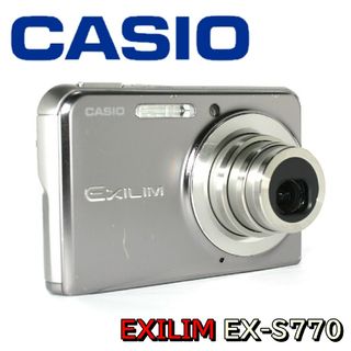 カシオ(CASIO)のCASIO EXILIM CARD EX-S770 シルバー コンデジ✨完動品✨(コンパクトデジタルカメラ)