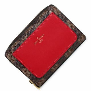 ルイヴィトン(LOUIS VUITTON)のルイ ヴィトン ポルトフォイユ ルー 二つ折り財布 ダミエ カーフスキン レザー ブラウン レッド 茶 赤 ゴールド金具 N60500 箱付 LOUIS VUITTON（新品・未使用品）(財布)