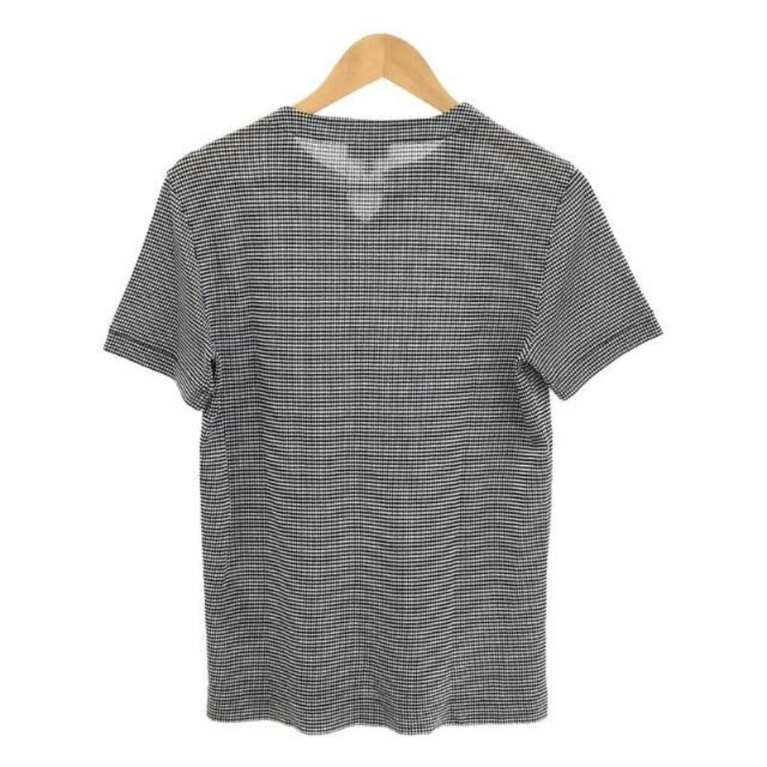 Giorgio Armani(ジョルジオアルマーニ)のGIORGIO ARMANI / ジョルジオアルマーニ | スキッパー メランジニット Tシャツ | M | ホワイト / ネイビー | メンズ メンズのトップス(Tシャツ/カットソー(半袖/袖なし))の商品写真