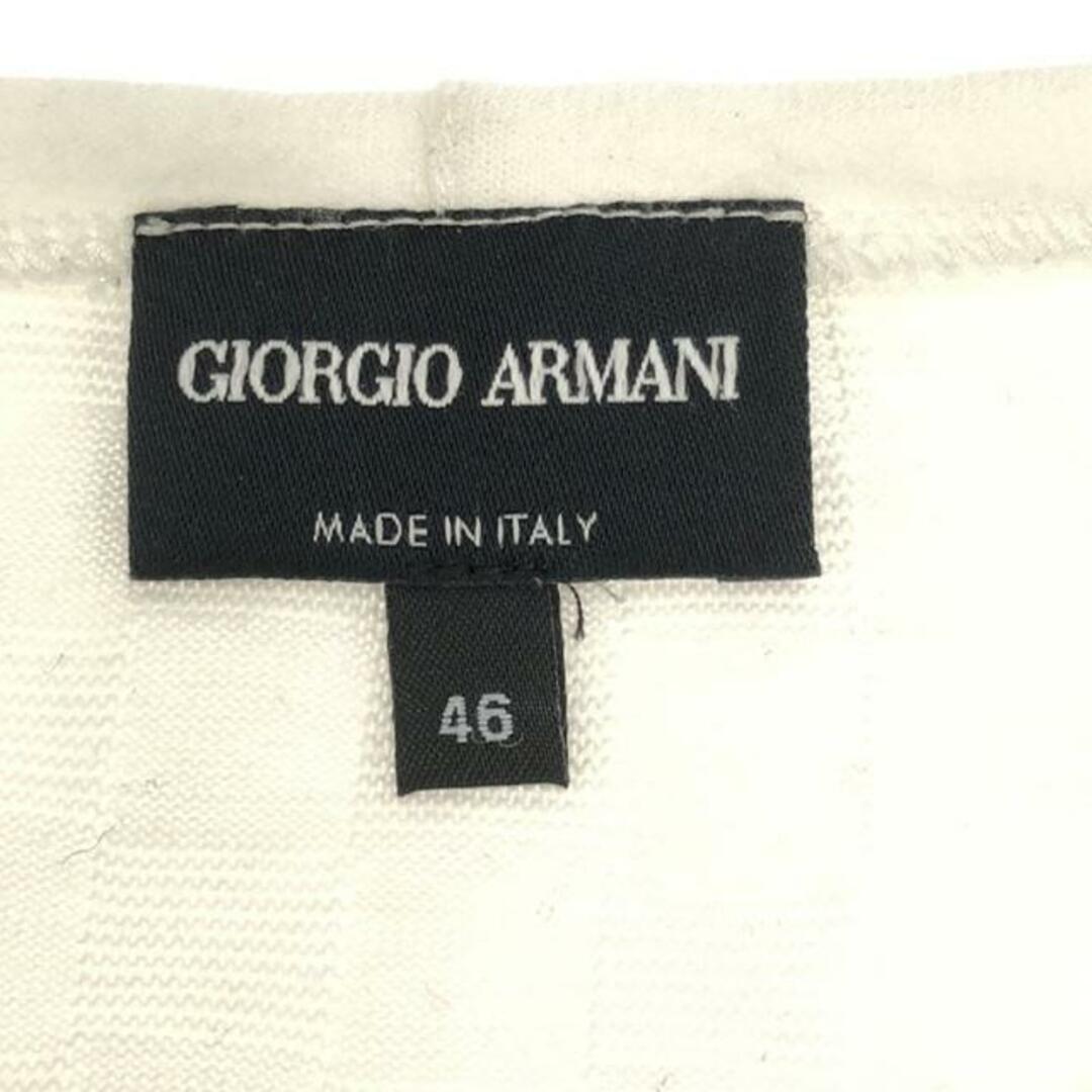 Giorgio Armani(ジョルジオアルマーニ)のGIORGIO ARMANI / ジョルジオアルマーニ | ブロックチェック柄 クルーネック ニットTシャツ | 46 | ホワイト | メンズ メンズのトップス(Tシャツ/カットソー(半袖/袖なし))の商品写真