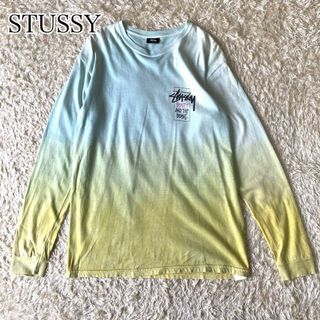 ステューシー(STUSSY)のSTUSSY ステューシー グラデーション ロンt 長袖 グリーン 緑 M(Tシャツ/カットソー(七分/長袖))