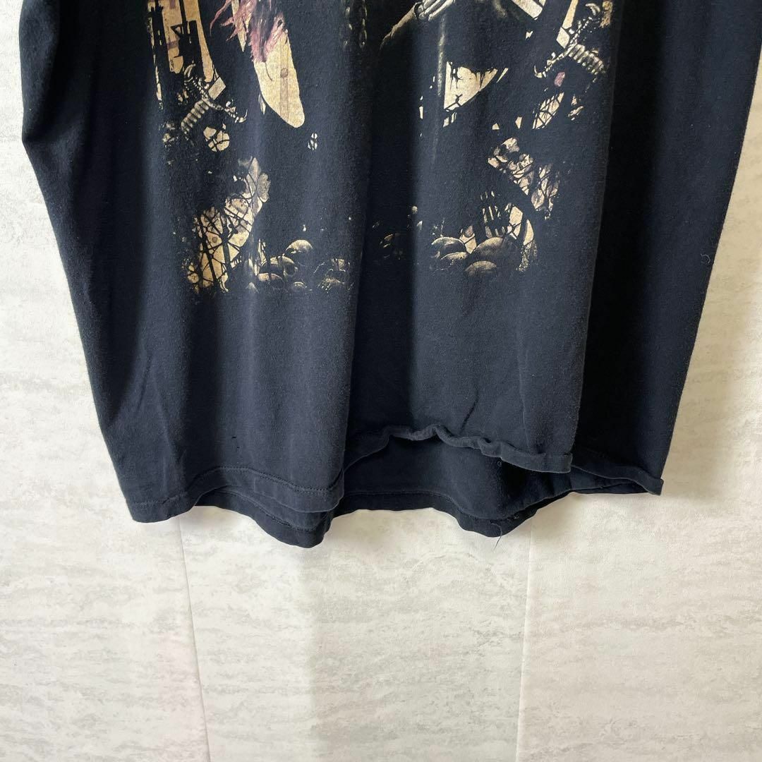 MUSIC TEE(ミュージックティー)のバンドTシャツ　スレイヤー　ミュージックＴ　黒ブラック半袖Ｔシャツ　メンズ古着 メンズのトップス(Tシャツ/カットソー(半袖/袖なし))の商品写真