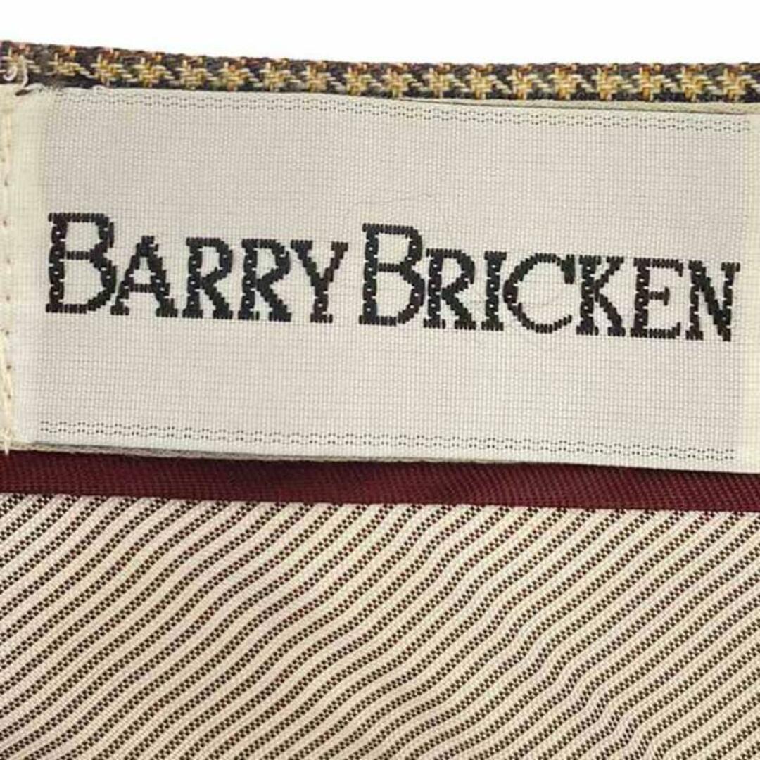BARRY BRICKEN / バリーブリッケン | ウール 千鳥格子柄 2プリーツ スラックス | 30R | ブラウン | メンズ メンズのパンツ(その他)の商品写真