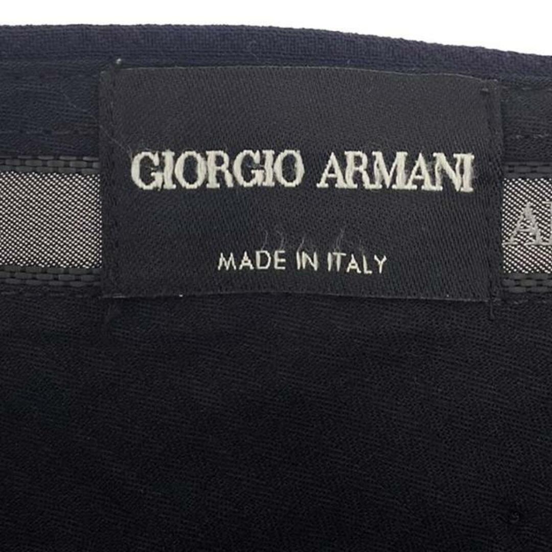 Giorgio Armani(ジョルジオアルマーニ)のGIORGIO ARMANI / ジョルジオアルマーニ | ウール ストレッチ シアサッカー 2タック テーパードスラックス | 44 | ネイビー | メンズ メンズのパンツ(その他)の商品写真