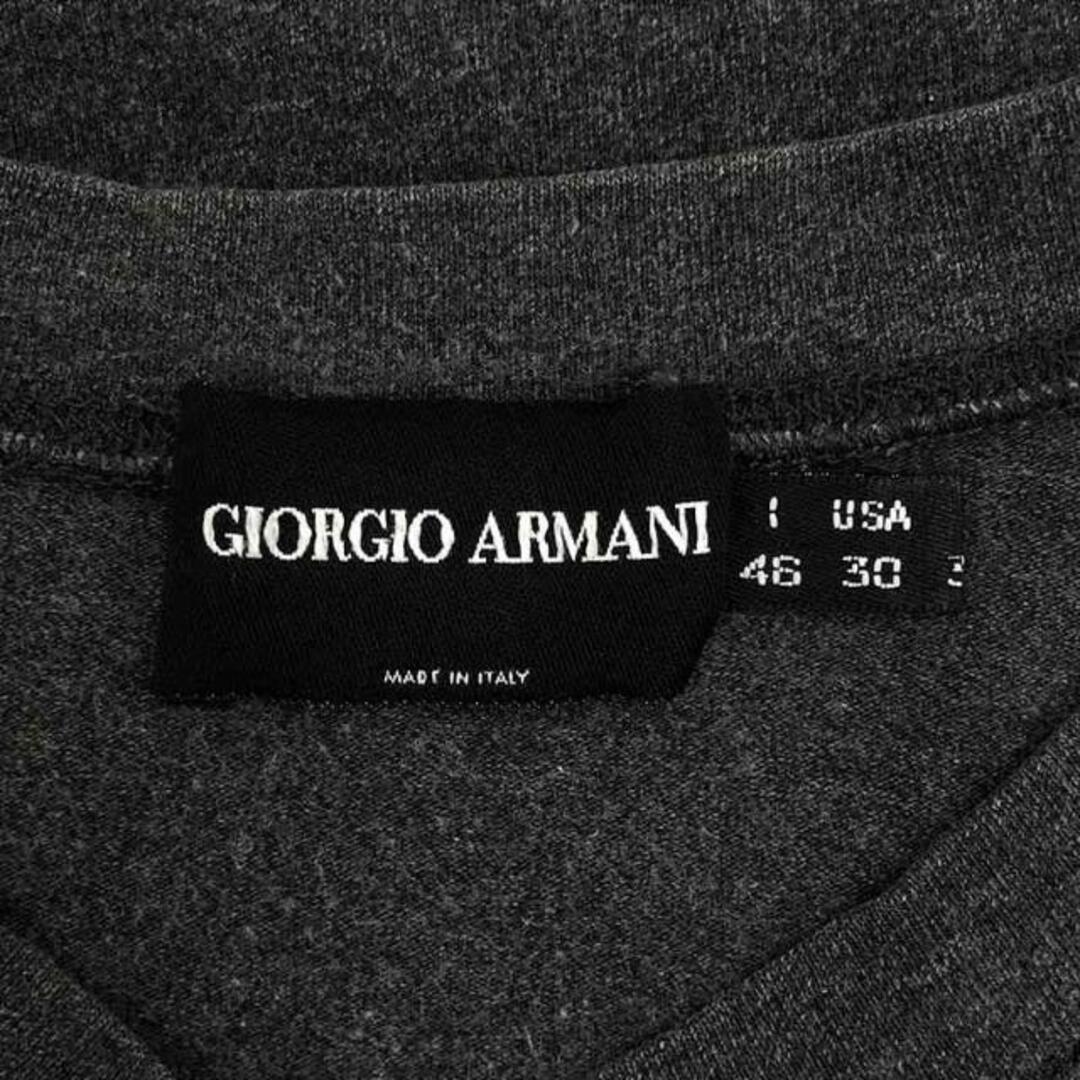 Giorgio Armani(ジョルジオアルマーニ)のGIORGIO ARMANI / ジョルジオアルマーニ | Vネック ロングスリーブカットソー | 46 | グレー | メンズ メンズのトップス(Tシャツ/カットソー(七分/長袖))の商品写真