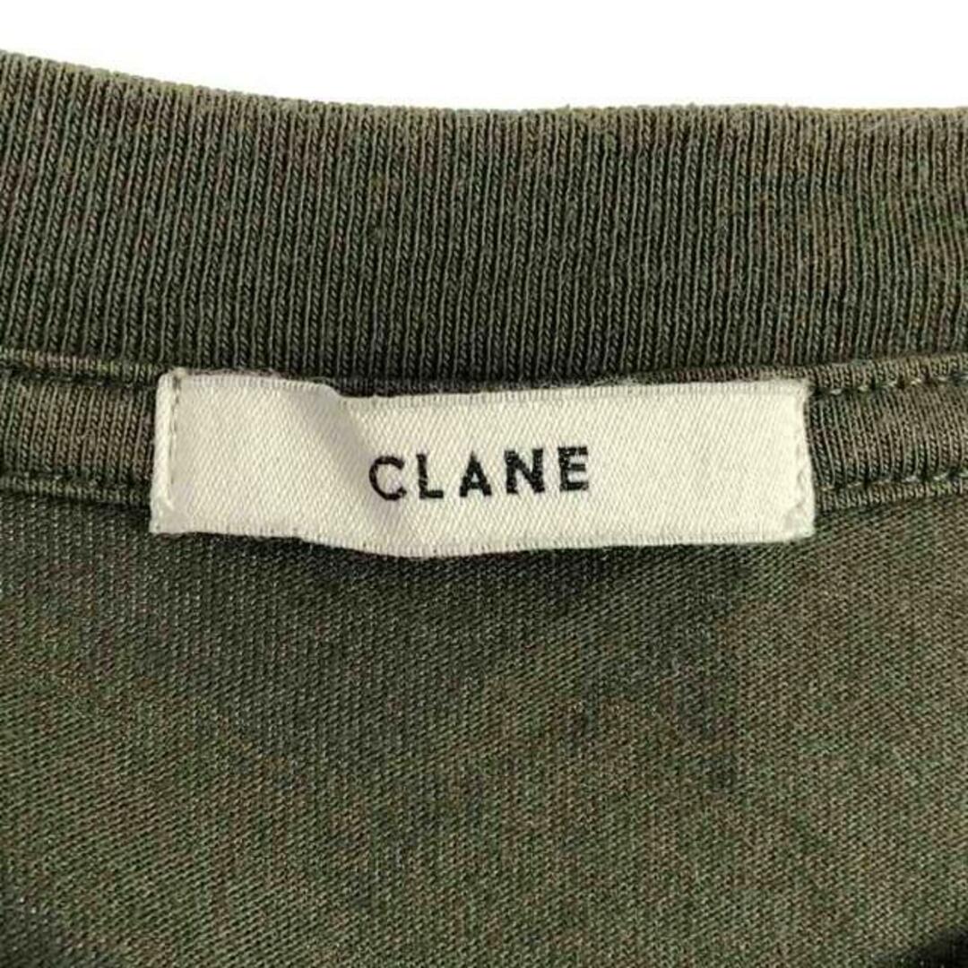 CLANE(クラネ)のCLANE / クラネ | ロゴプリント Tシャツ | 1 | カーキ | レディース レディースのトップス(Tシャツ(半袖/袖なし))の商品写真