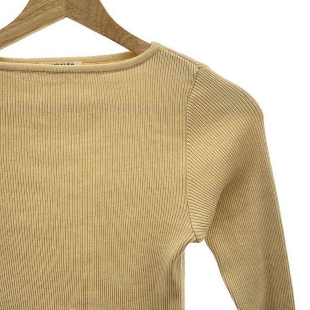 【美品】 AURALEE / オーラリー | × Ron Herman ギザボートネック リブニットカットソー | 0 | ベージュ | レディース 【美品】 AURALEE / オーラリー | × Ron Herman ギザボートネック リブニットカットソー | 0 | ベージュ | レディース