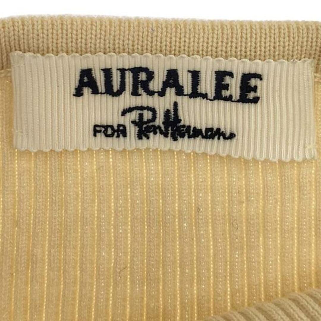 AURALEE(オーラリー)の【美品】  AURALEE / オーラリー | × Ron Herman ギザボートネック リブニットカットソー | 0 | ベージュ | レディース レディースのトップス(Tシャツ(長袖/七分))の商品写真