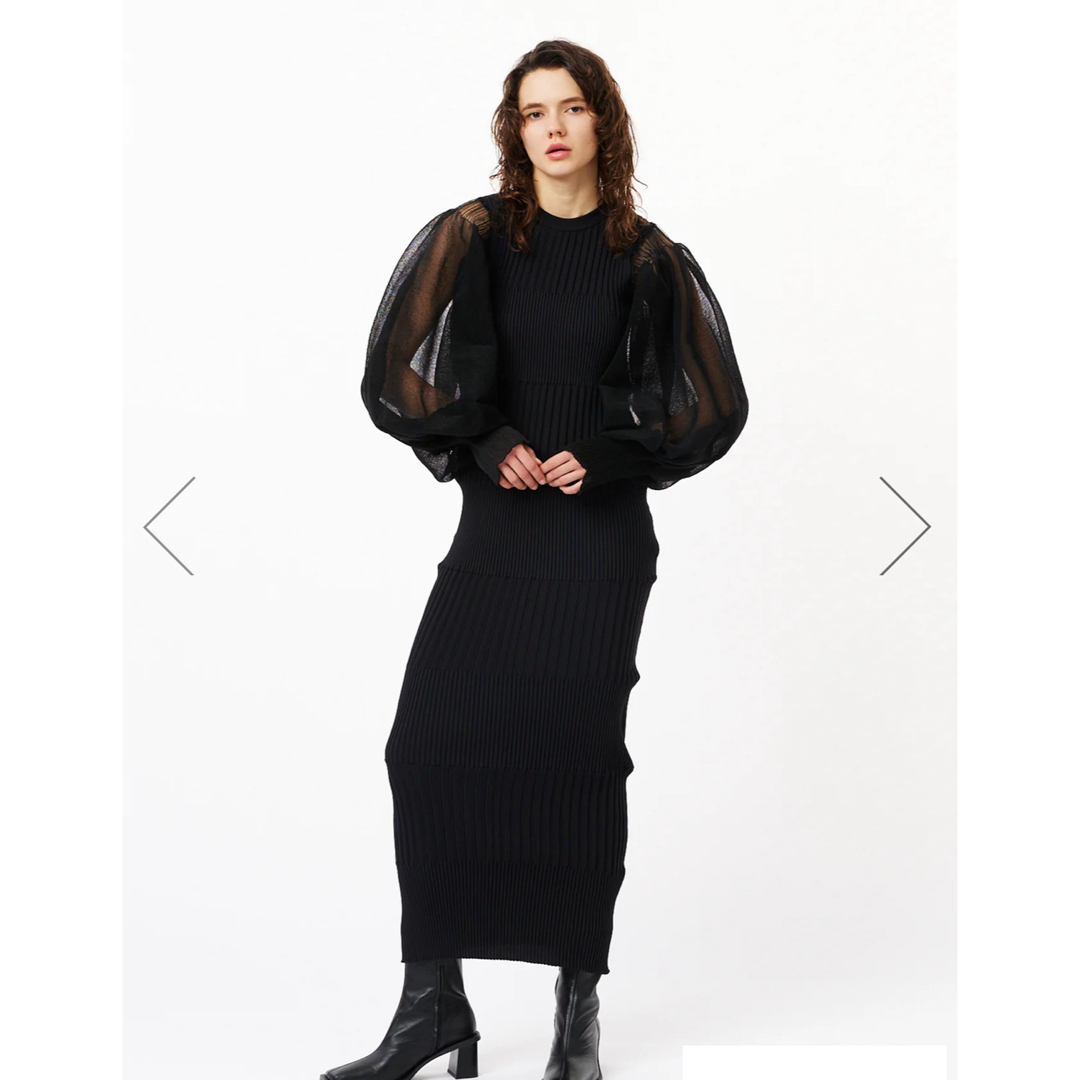 ISSEY MIYAKE(イッセイミヤケ)のCFCL  LONG PUFF SLEEVE DRESS ロングパフスリーブ レディースのワンピース(ロングワンピース/マキシワンピース)の商品写真