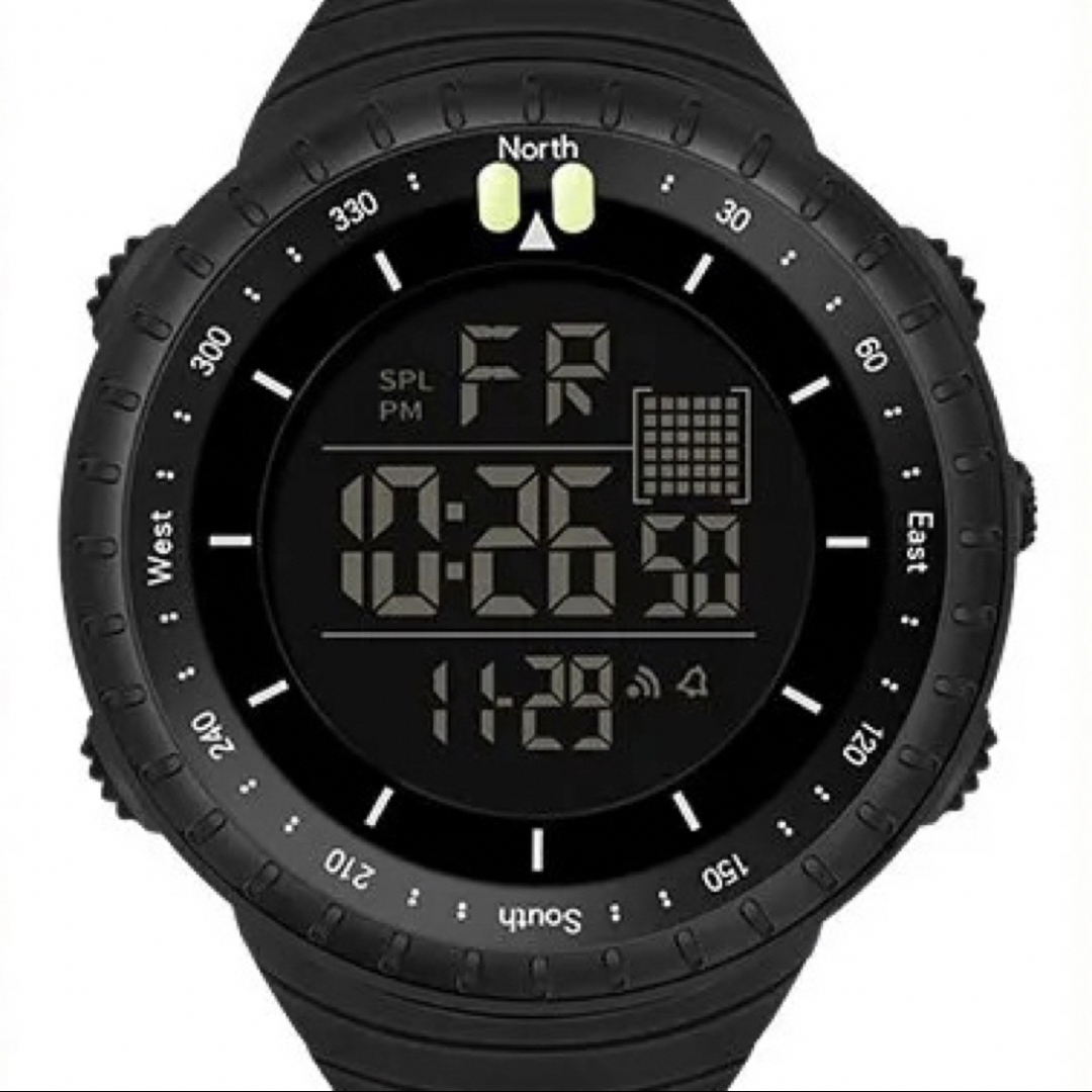 新品 SYNOKE デジタルウォッチ ビックフェイス メンズ腕時計 ブラック メンズの時計(腕時計(デジタル))の商品写真