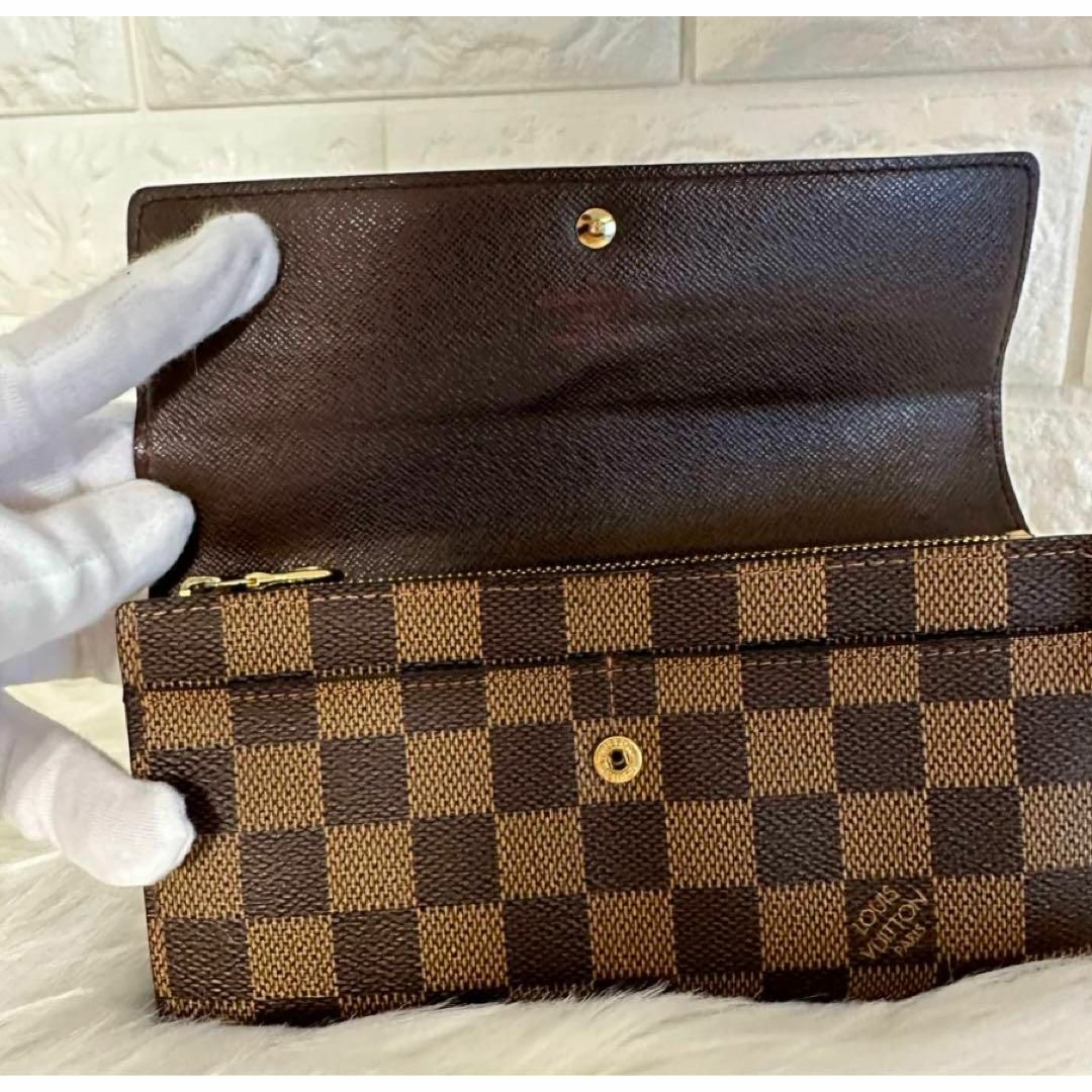 LOUIS VUITTON(ルイヴィトン)の★極美品 ルイヴィトン 長財布 ダミエ ポルトフォイユサラ エベヌ カード10枚 レディースのファッション小物(財布)の商品写真