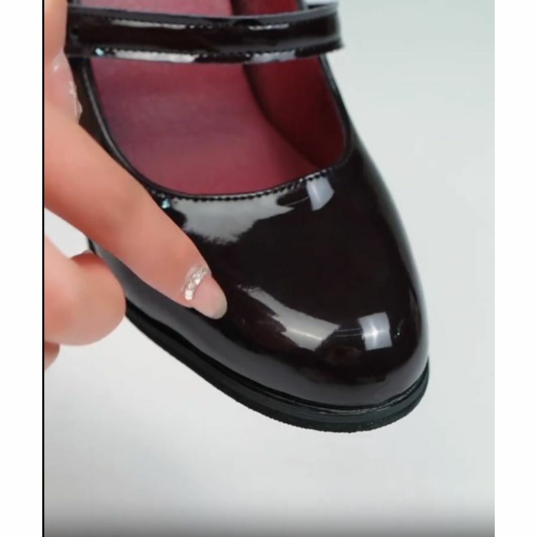 新品・薔薇デザインブロックヒールハイヒールパンプス23.5-24.0黒ゴスロリ系 レディースの靴/シューズ(ハイヒール/パンプス)の商品写真