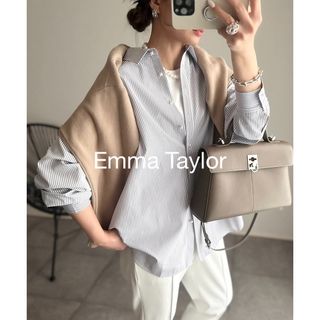 エマテイラー(Emma Taylor)のEmma Taylor エマテイラー　パール釦オーバーサイズシャツ (シャツ/ブラウス(長袖/七分))