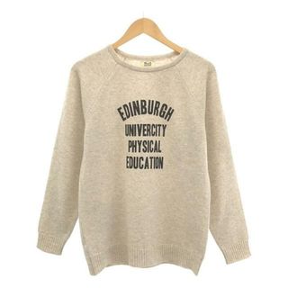 【新品】  journal standard luxe / ジャーナルスタンダードラックス | 2023AW | WILLIAM LOCKIE LOGO CREWNECK RAGLAN PULL ニット | 40 | ナチュラル | レディース