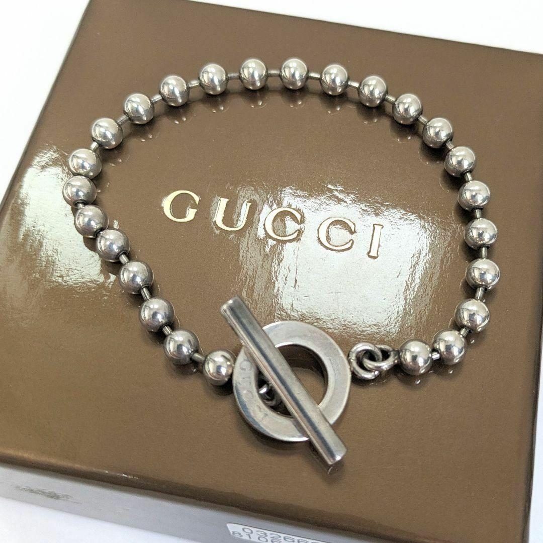 Gucci(グッチ)の美品✨グッチ ブレスレット シルバー925 ボールチェーン 銀 アクセサリー レディースのアクセサリー(ブレスレット/バングル)の商品写真