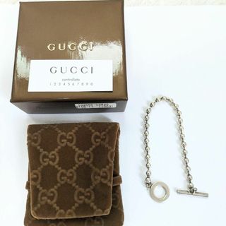 Gucci - 美品✨グッチ ブレスレット シルバー925 ボールチェーン 銀 アクセサリー