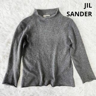 ジルサンダー(Jil Sander)のジルサンダー カシミヤ100 ニットセーター L ハイネック 長袖 グレー(ニット/セーター)