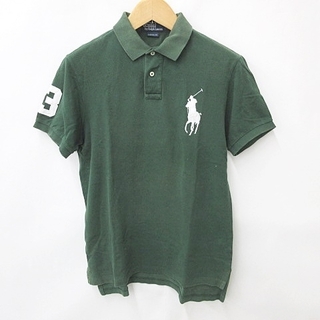 ポロラルフローレン(POLO RALPH LAUREN)のポロ バイ ラルフローレン ポロシャツ 半袖 アップリケ 刺繍 鹿の子 緑 L(ポロシャツ)