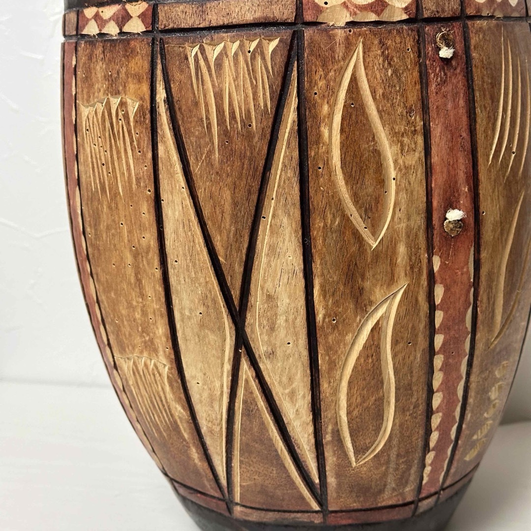 ★2688 アフリカンドラム 太鼓 南米 民族楽器 お土産 楽器の楽器 その他(その他)の商品写真