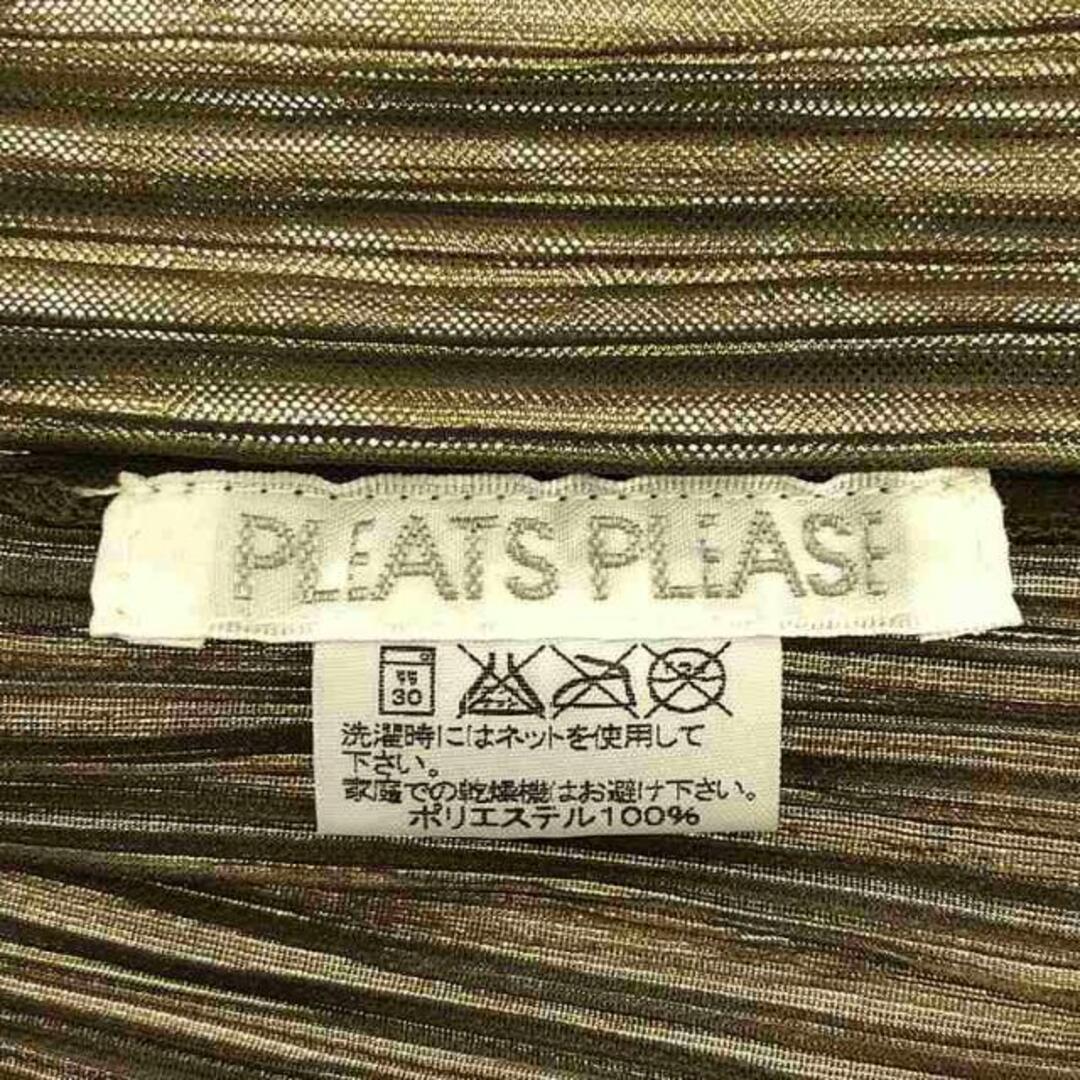 PLEATS PLEASE ISSEY MIYAKE(プリーツプリーズイッセイミヤケ)の【美品】  PLEATS PLEASE ISSEY MIYAKE / プリーツプリーズイッセイミヤケ | プリーツ フロントレイヤード カーディガン | 3 | カーキ | レディース レディースのトップス(カーディガン)の商品写真