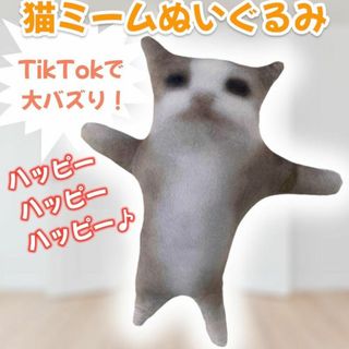 猫ミーム キャット ぬいぐるみ バナナ猫 ハッピー TikTok　HAPPY(その他)