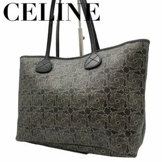 celine - CELINE セリーヌ　馬車柄　PVC トートバッグ　e9 肩掛け可能　大容量