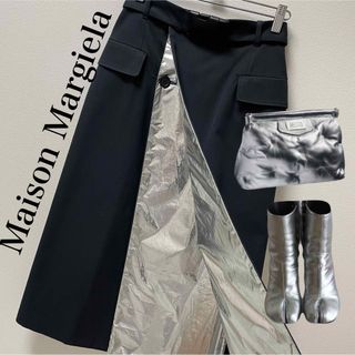 マルタンマルジェラ(Maison Martin Margiela)の【美品】マルジェラ　ロングスカート　コレクションライン(ロングスカート)