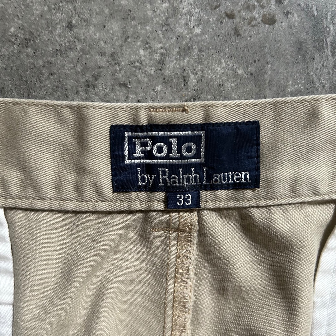 Ralph Lauren(ラルフローレン)の90s ラルフローレン ポロチノ ベージュ 33W ツータック入り メンズのパンツ(チノパン)の商品写真