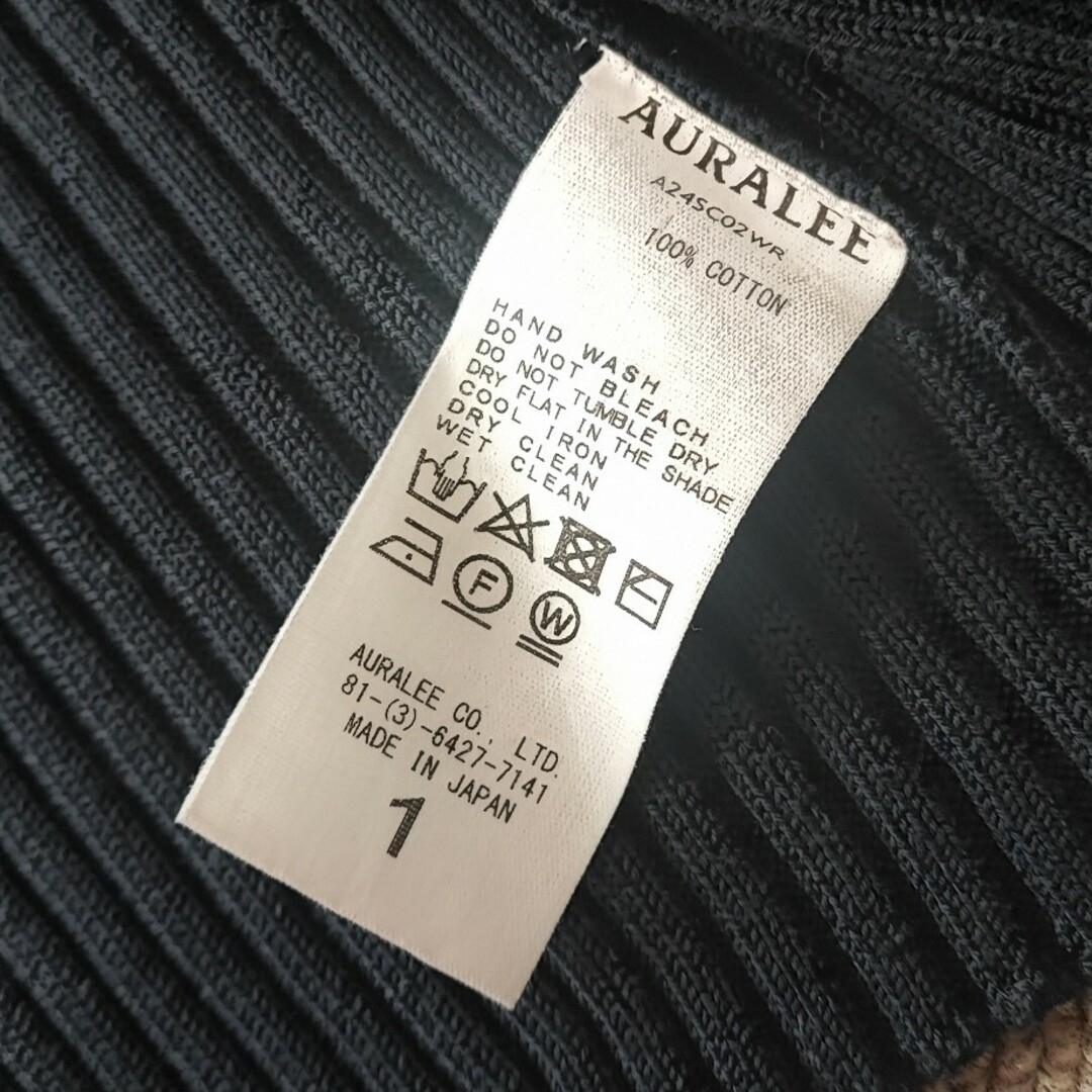 AURALEE(オーラリー)のDRY COTTON WIDE RIB KNIT ZIP CARDIGAN レディースのトップス(カーディガン)の商品写真