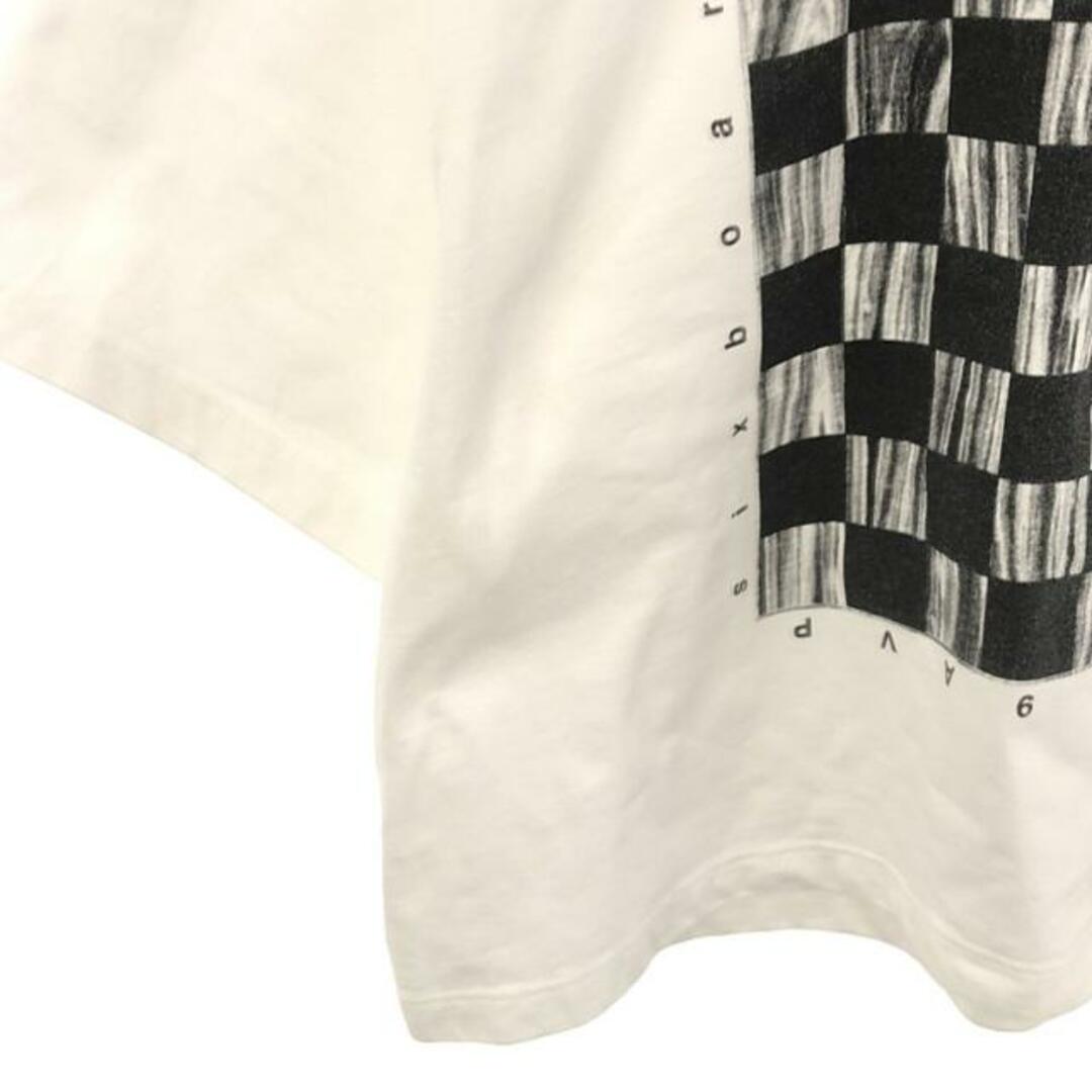 MM6 Maison Margiela / エムエムシックスメゾンマルジェラ | 2019SS | CHECKERS PRINTED SHORT TEE Tシャツ | 1 | ホワイト/ブラック | レディース レディースのトップス(Tシャツ(半袖/袖なし))の商品写真