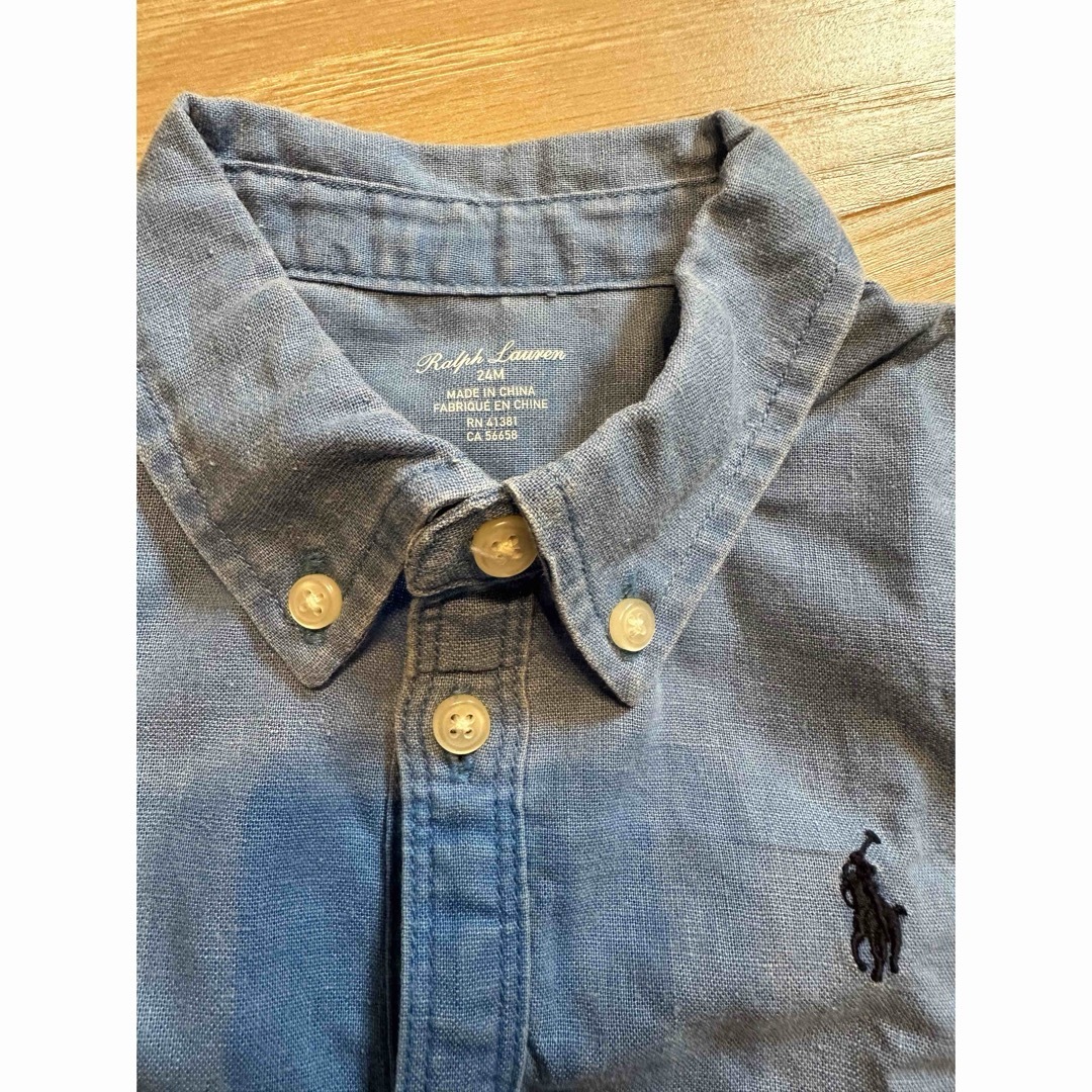 POLO RALPH LAUREN(ポロラルフローレン)のラルフローレン　オールインワン　シャツ　24M キッズ/ベビー/マタニティのキッズ服女の子用(90cm~)(その他)の商品写真