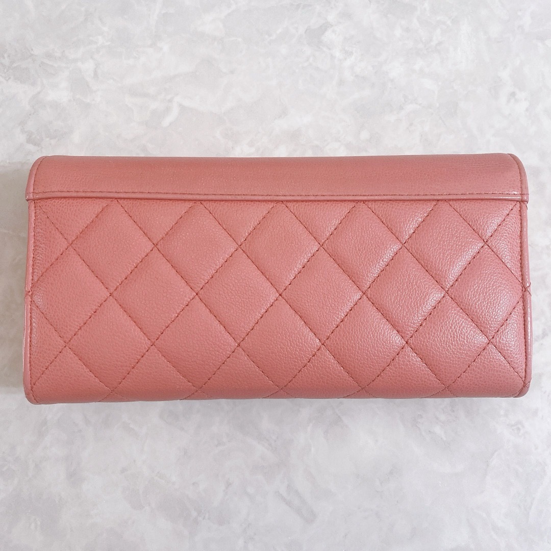 CHANEL(シャネル)のシャネル　フラップウォレット　ピンク　ハーフココ　A84426 長財布　美品 レディースのファッション小物(財布)の商品写真