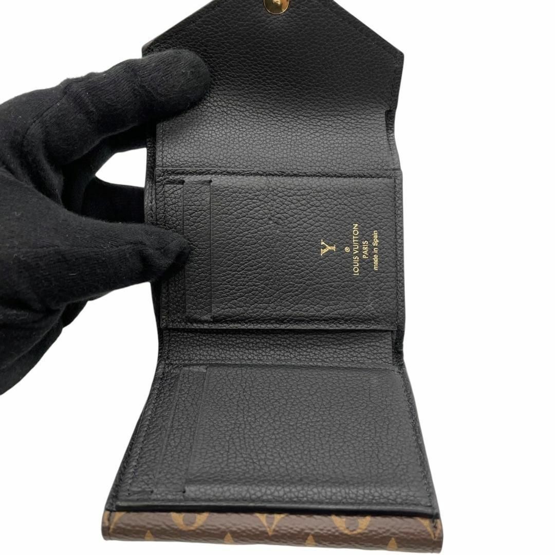 LOUIS VUITTON(ルイヴィトン)の美品　ルイヴィトン　w1 ドゥーブル　V コンパクト　黒　モノグラム　折り財布 メンズのファッション小物(折り財布)の商品写真