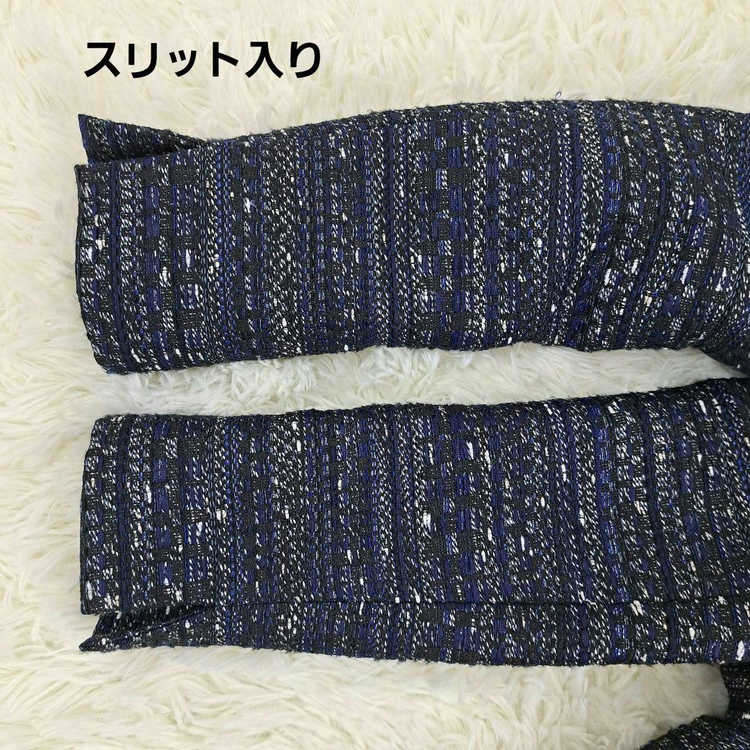極美品】Rene 高級素材 TISSUE ツイード ワンピース 長袖 38 極美品】Rene 高級素材 TISSUE ツイード ワンピース 長袖 38