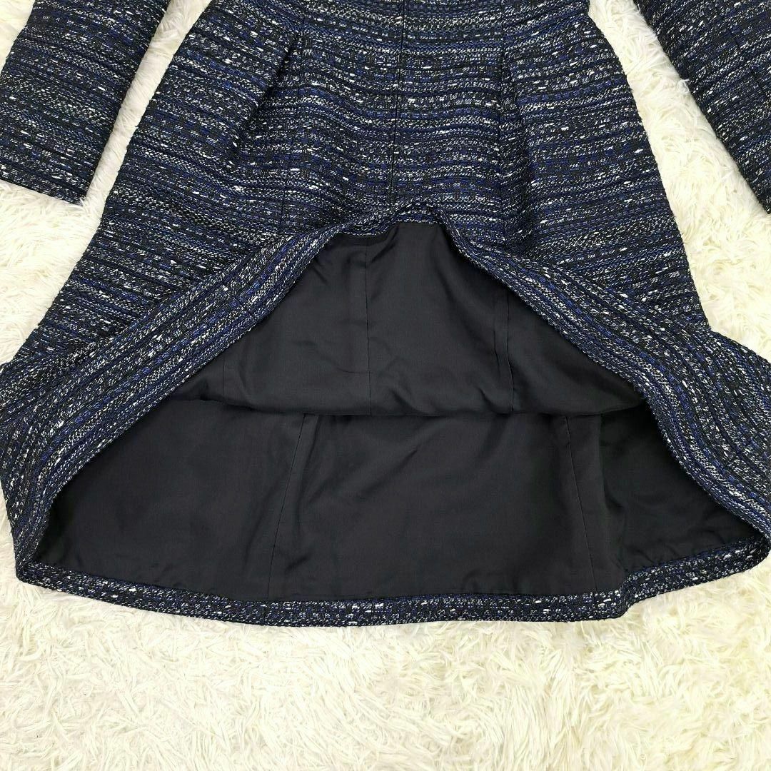 極美品】Rene 高級素材 TISSUE ツイード ワンピース 長袖 38 極美品】Rene 高級素材 TISSUE ツイード ワンピース 長袖 38