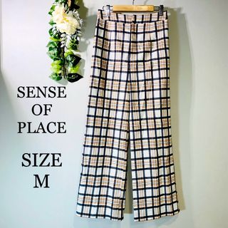 SENSE OF PLACE by URBAN RESEARCH - SENSE OF PLACE カジュアルパンツ　チェック柄　レーヨン33% M