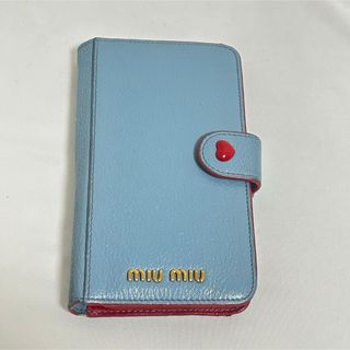 miumiu iPhoneXSケース　手帳型　スマホケース　ミュウミュウ