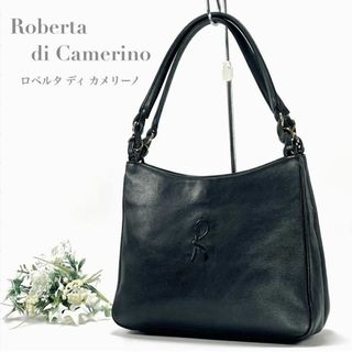 ロベルタディカメリーノ(ROBERTA DI CAMERINO)のヴィンテージ ロベルタ ディ カメリーノ トートバッグ 本革 ブラック ロゴ(トートバッグ)